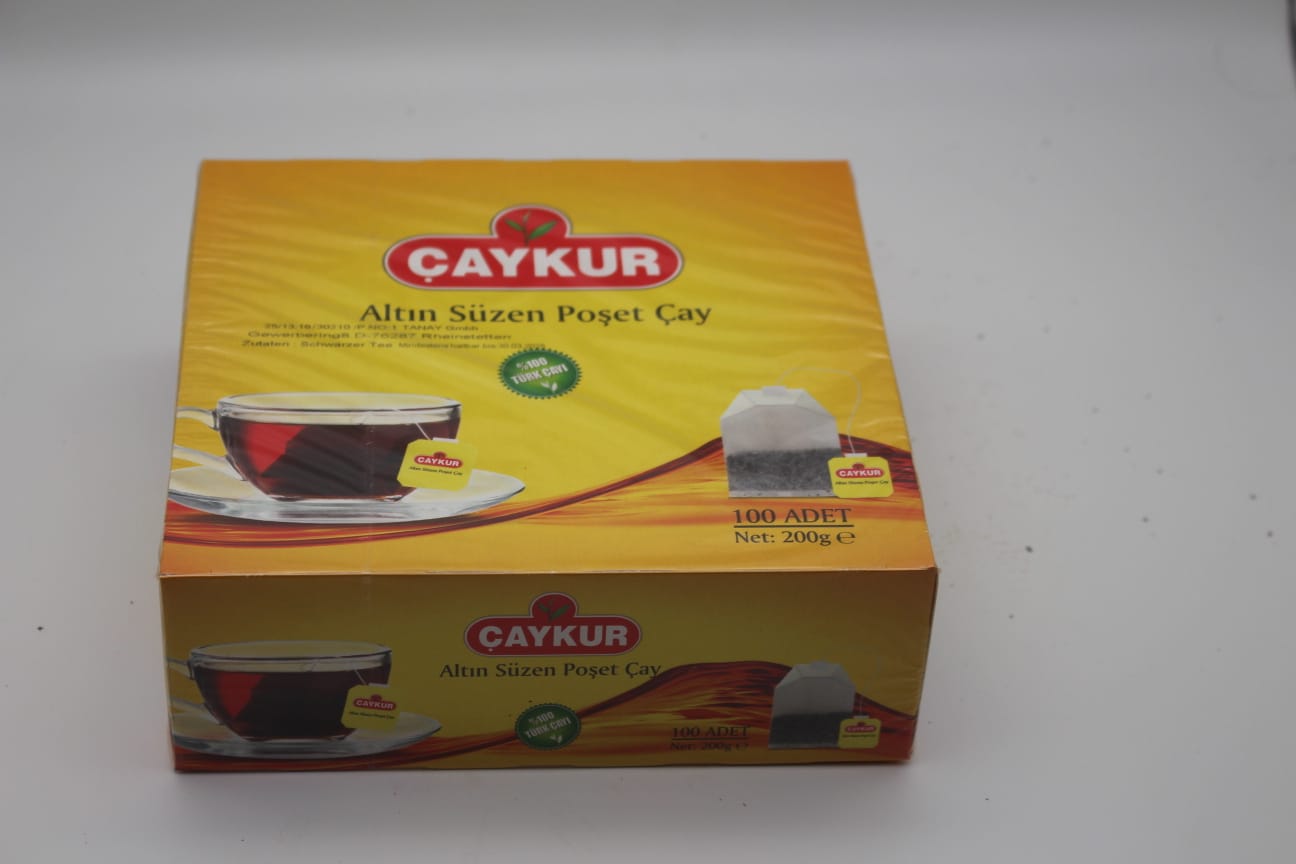 CAYKUR Schwarzer Tee beutel 100er / Süzme Poset Cay 200g