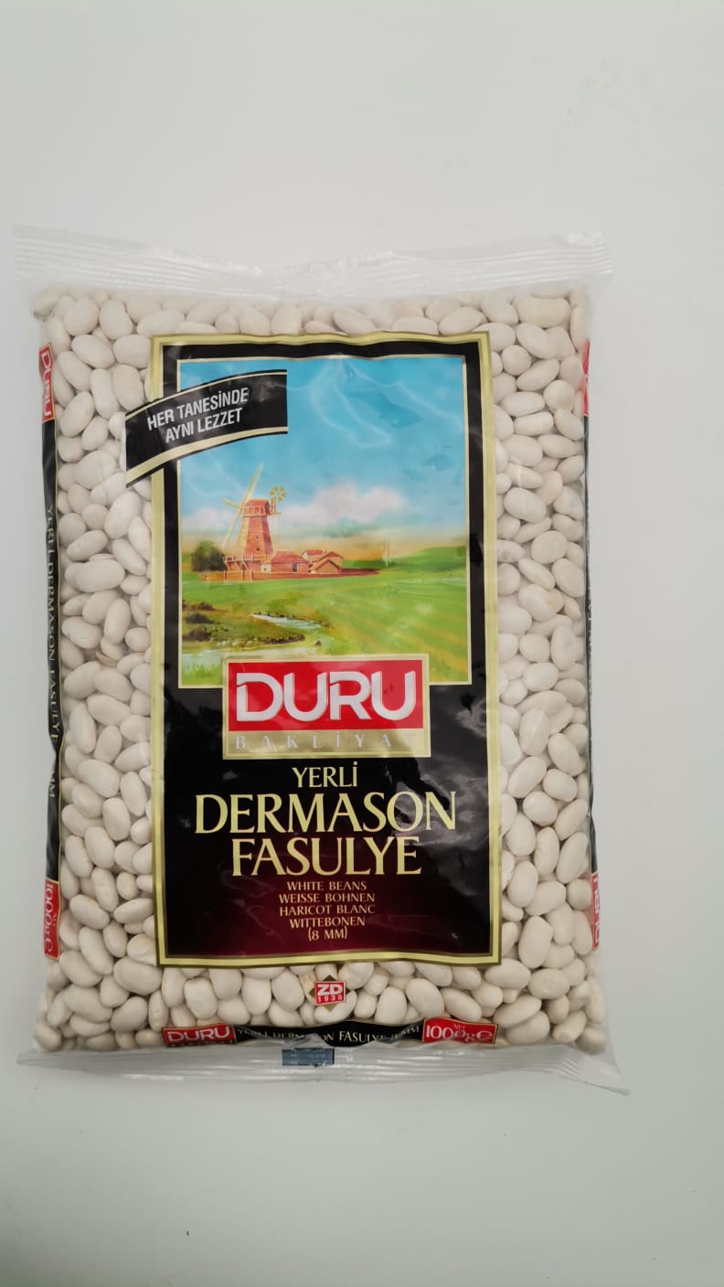 DURU Dermason Weiße Bohnen 8mm / Dermason Fasulye 1000g