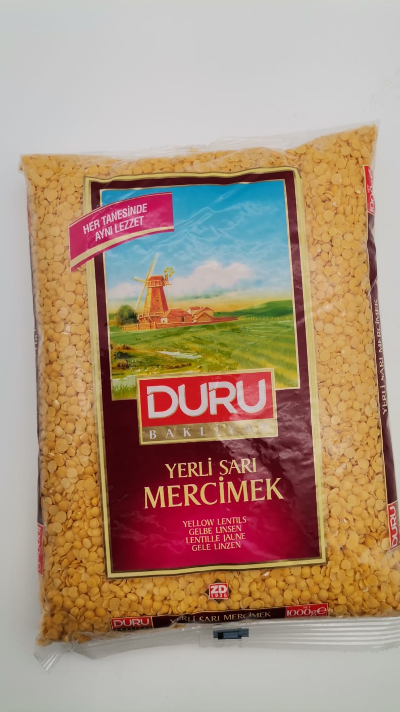 DURU Gelbe Linsen / Yerli Sari Mercimek 1000g