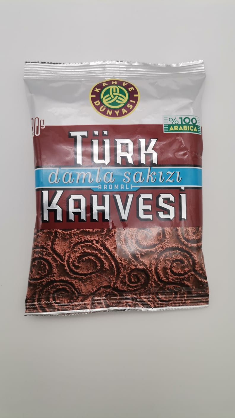 KD Fein Gemahlener Türkische Röstkaffee Mastixgeschmack / KAHVE DÜNYASI Damla Sakizli Türk Kahvesi 100g