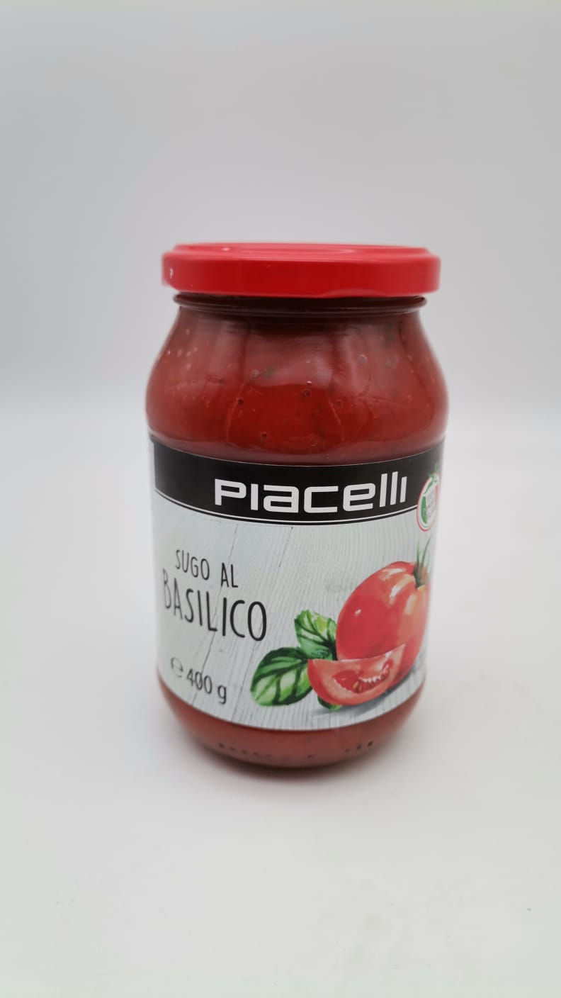 PIACELLI Sugo Al Basilico / Tomatensauce mit Basilikum 400g