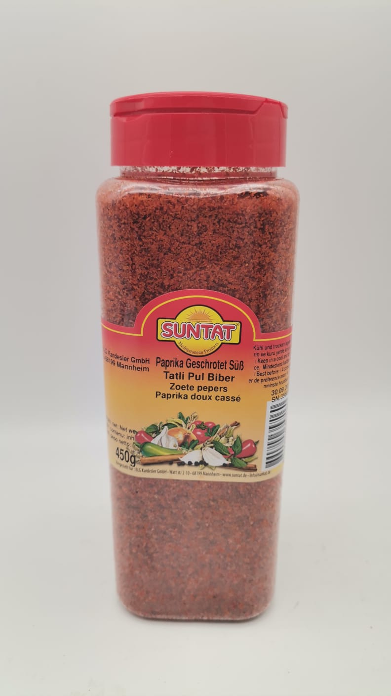 SUNTAT Paprika Geschrotet Süß /  Tatli Pul Biber 450g